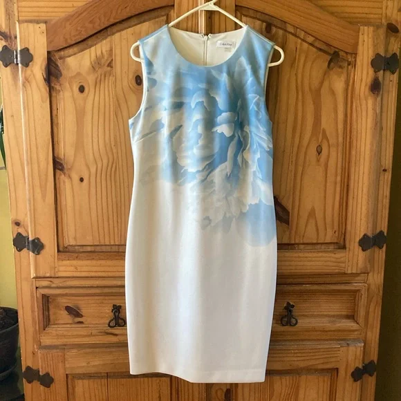 calvin klein white dress with blue flowers Women's Buffalo Sabres Royal Blue Floral Sun Dress